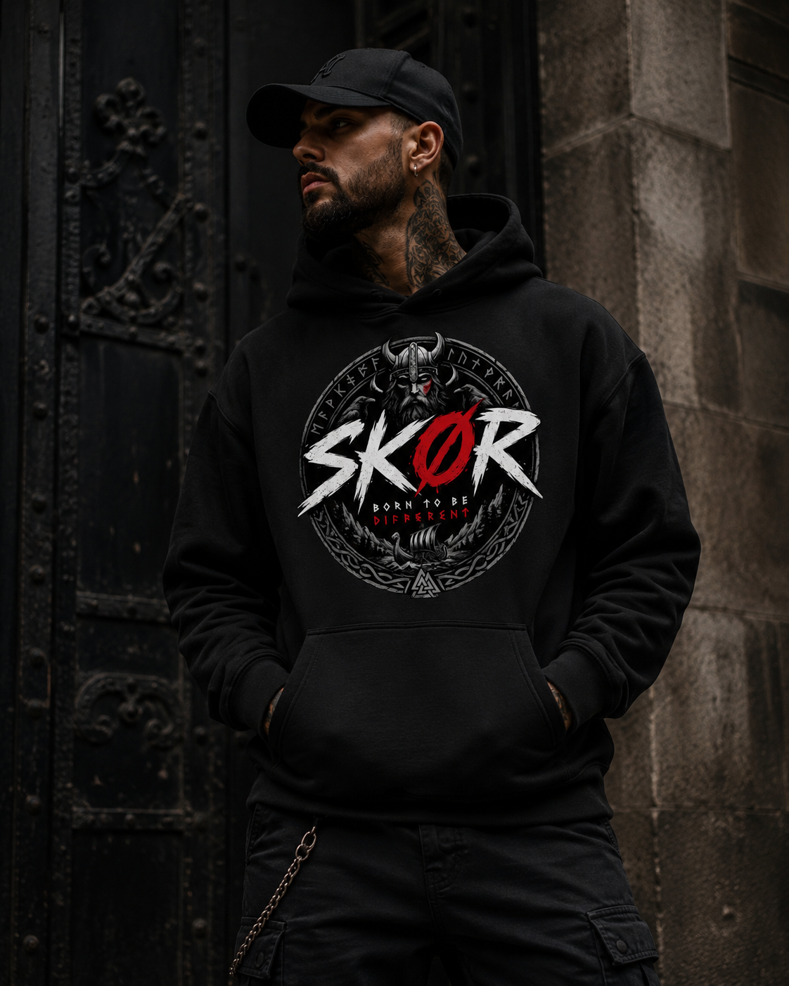 SKØR SWEAT A CAPUCHE UNISEXE BORN TO BE DIFFERENT