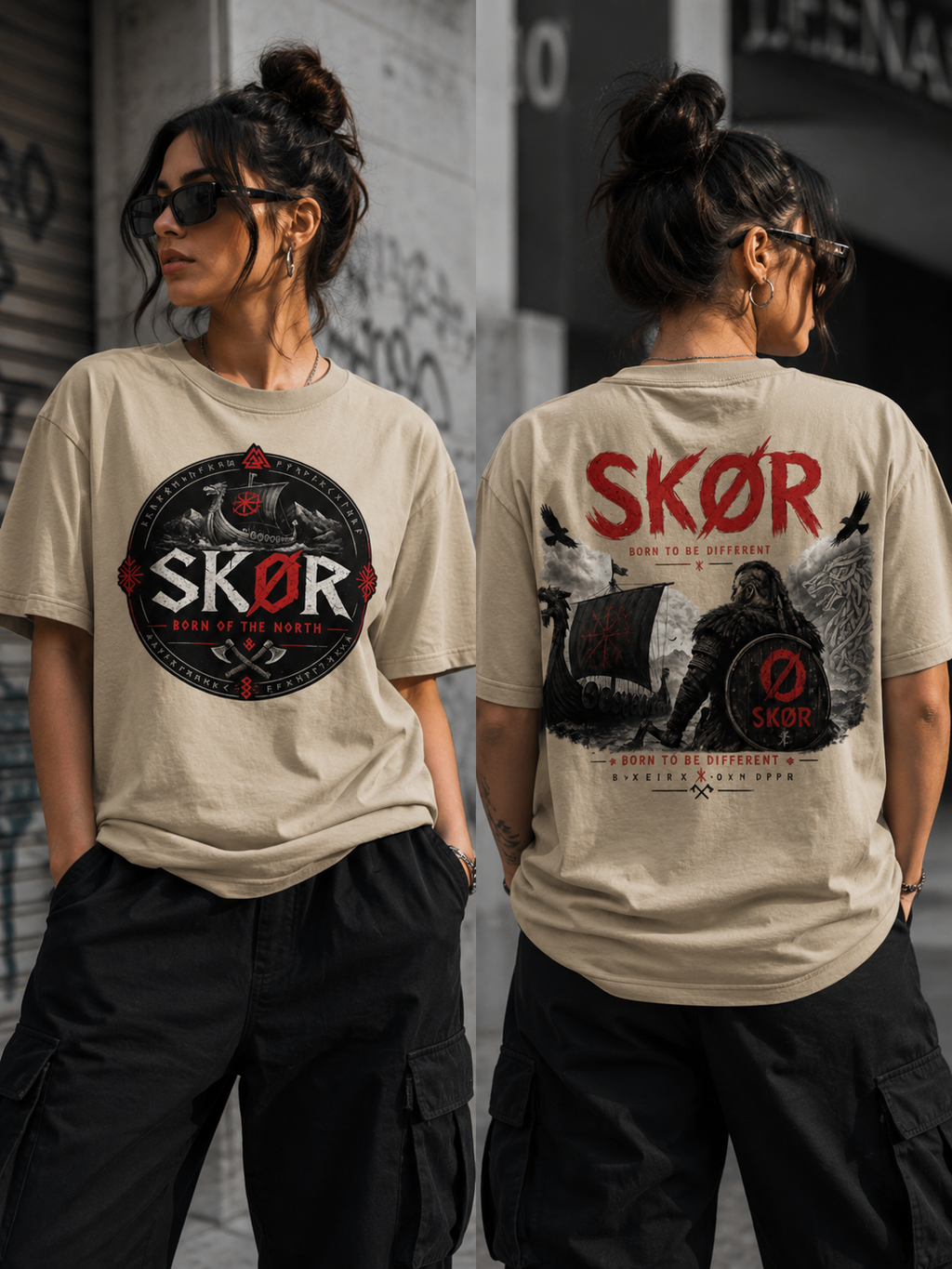 SKØR T-SHIRT UNISEXE BORN OF THE NORTH