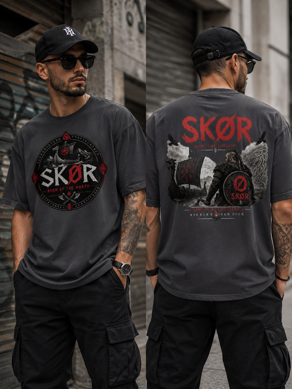 SKØR T-SHIRT UNISEXE BORN OF THE NORTH