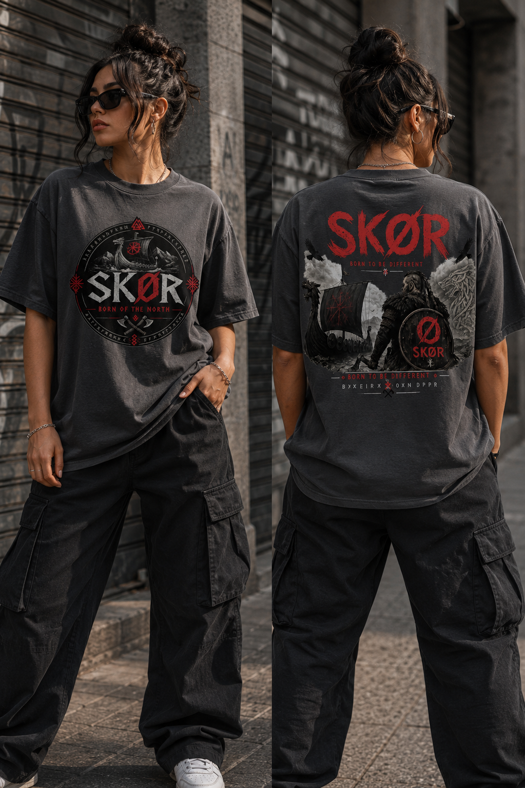 SKØR T-SHIRT UNISEXE BORN OF THE NORTH