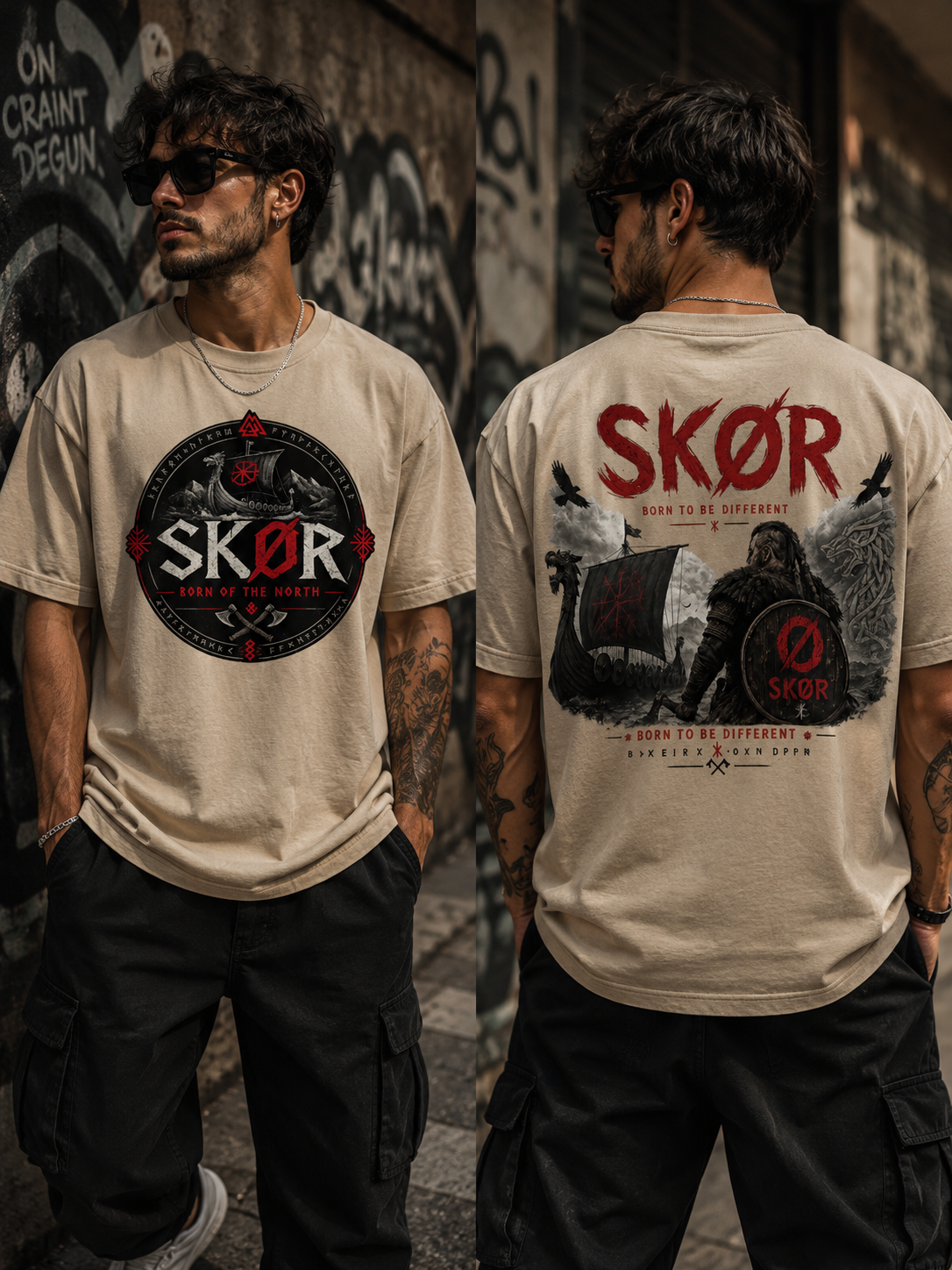 SKØR T-SHIRT UNISEXE BORN OF THE NORTH