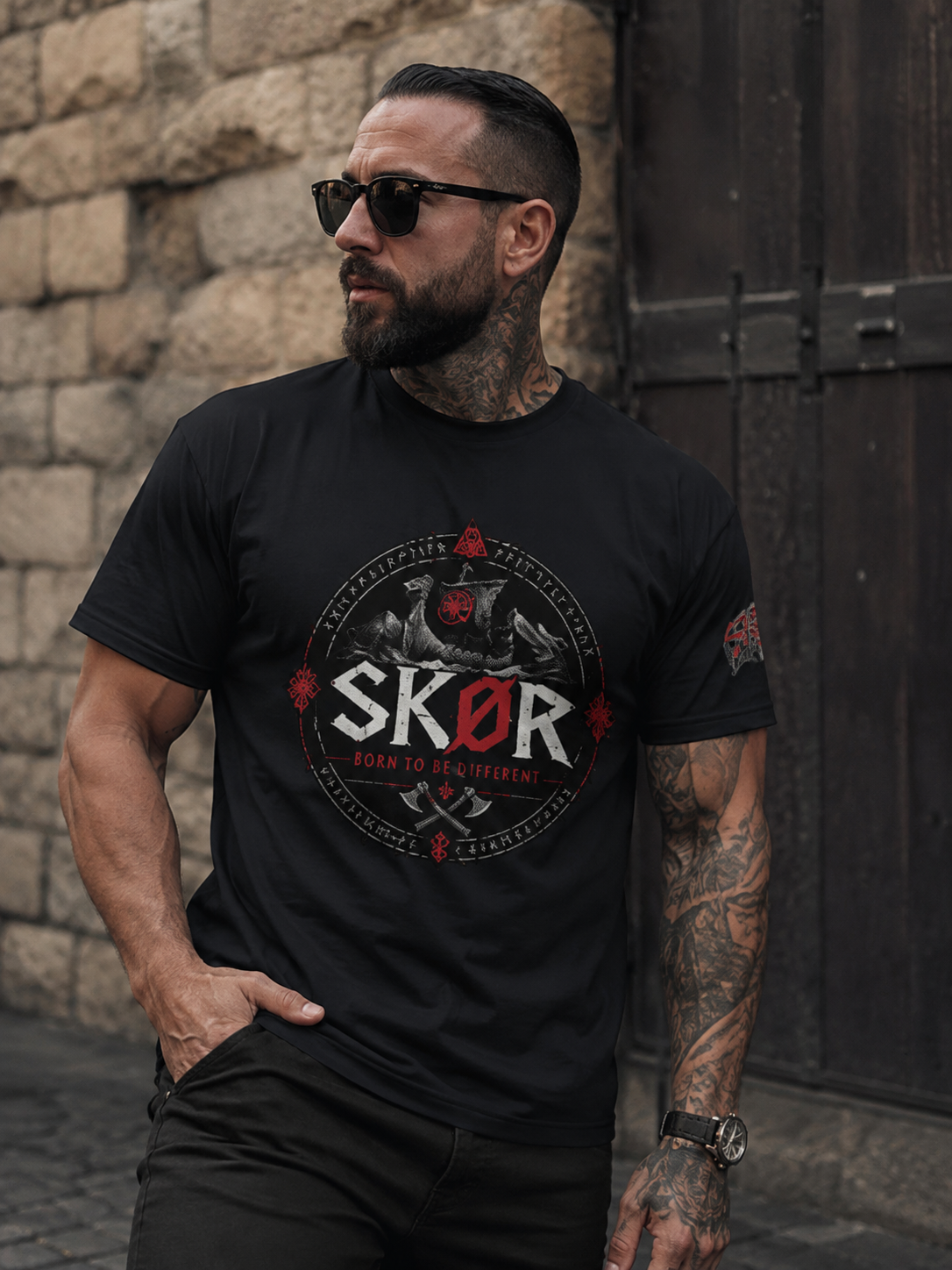 T-shirt Unisexe Norden SKØR - Noir