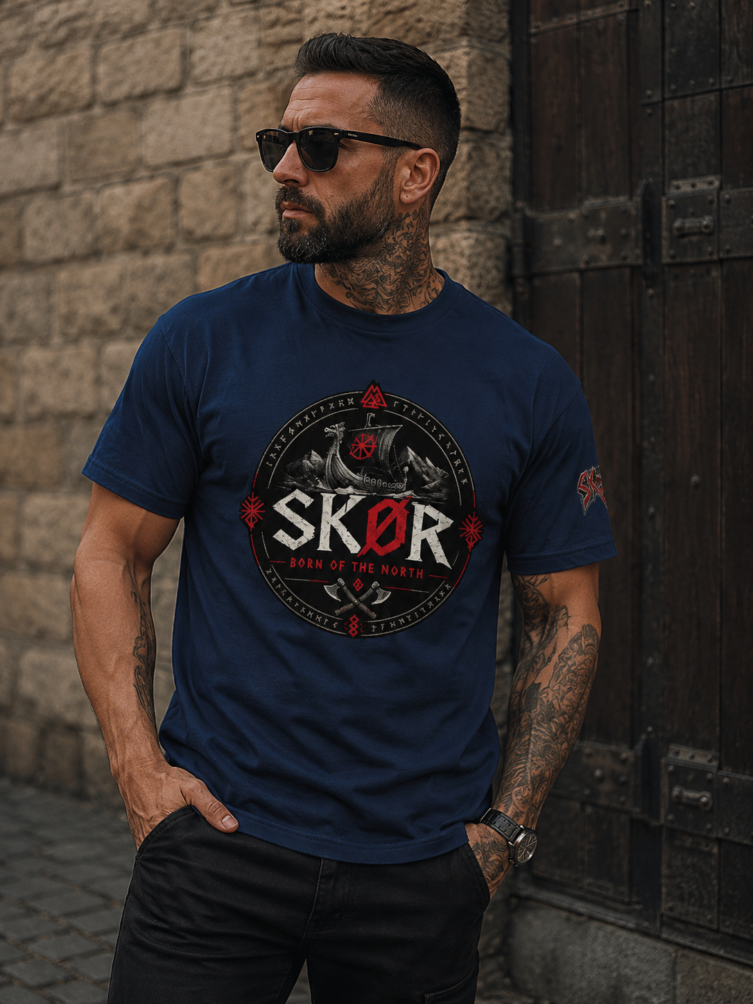 T-shirt Unisexe Norden SKØR - Marine