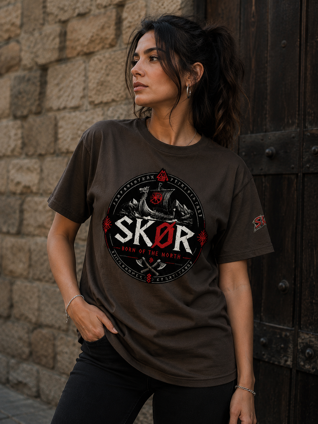 T-shirt Unisexe Norden SKØR - Chocolat, vue alternative