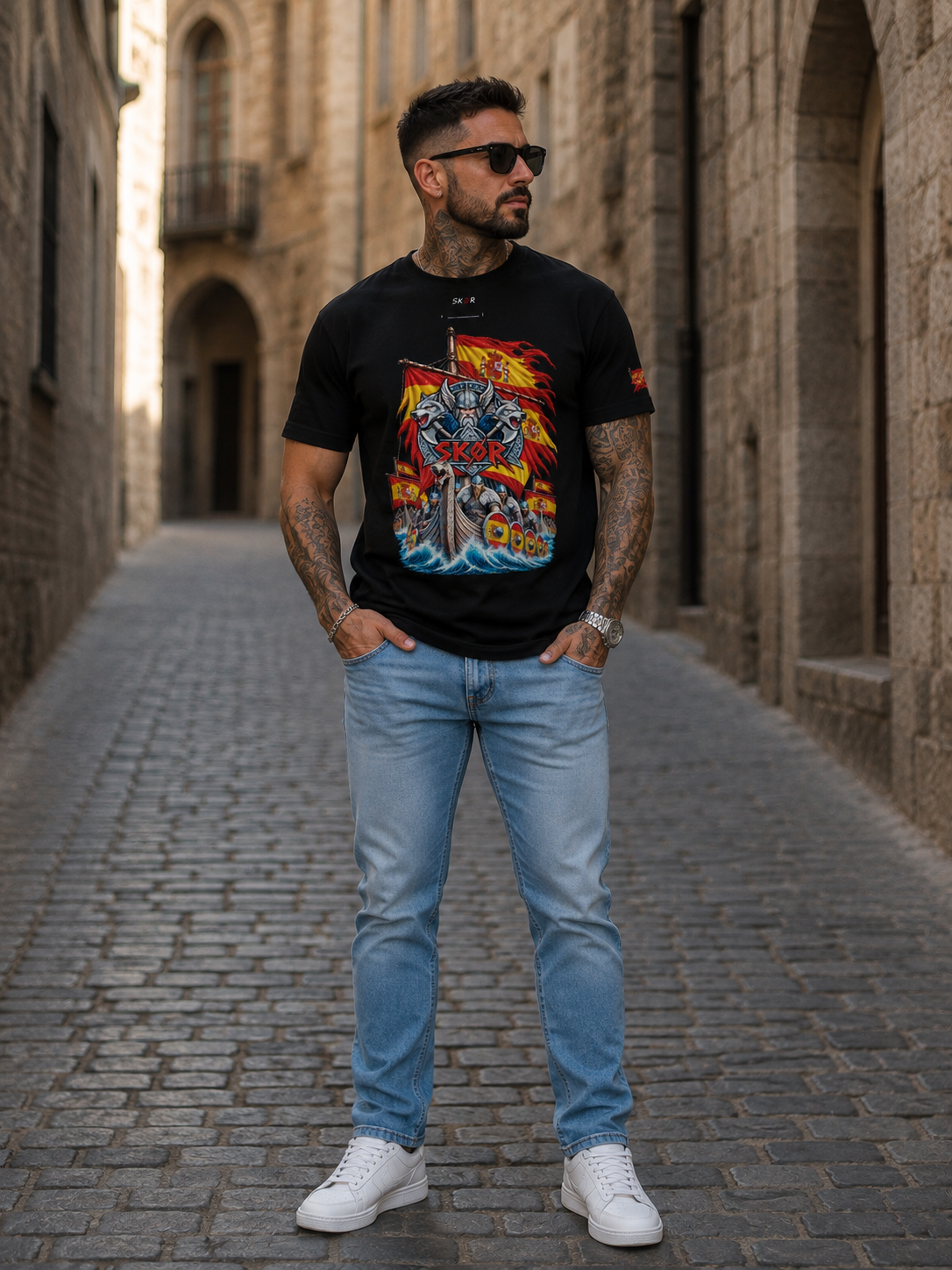 T-shirt Unisexe SKØR Furia Española – Streetwear 100% Coton
