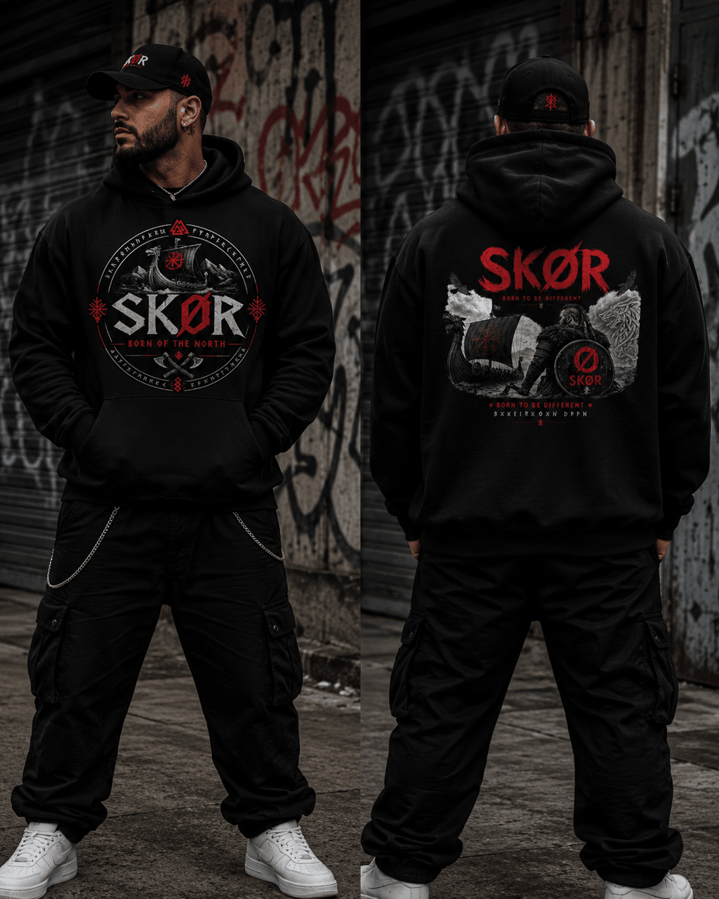 SKØR Born of the North - Sweat à Capuche Unisex - skør.shop