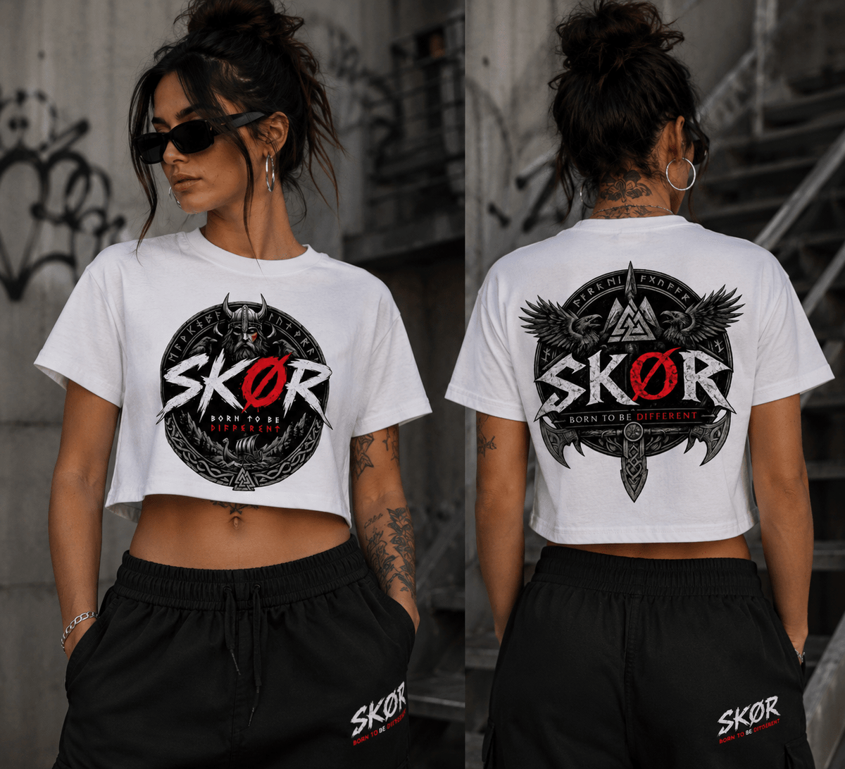 SKØR CROP TOP BORN TO BE DIFFERENT - skør.shop