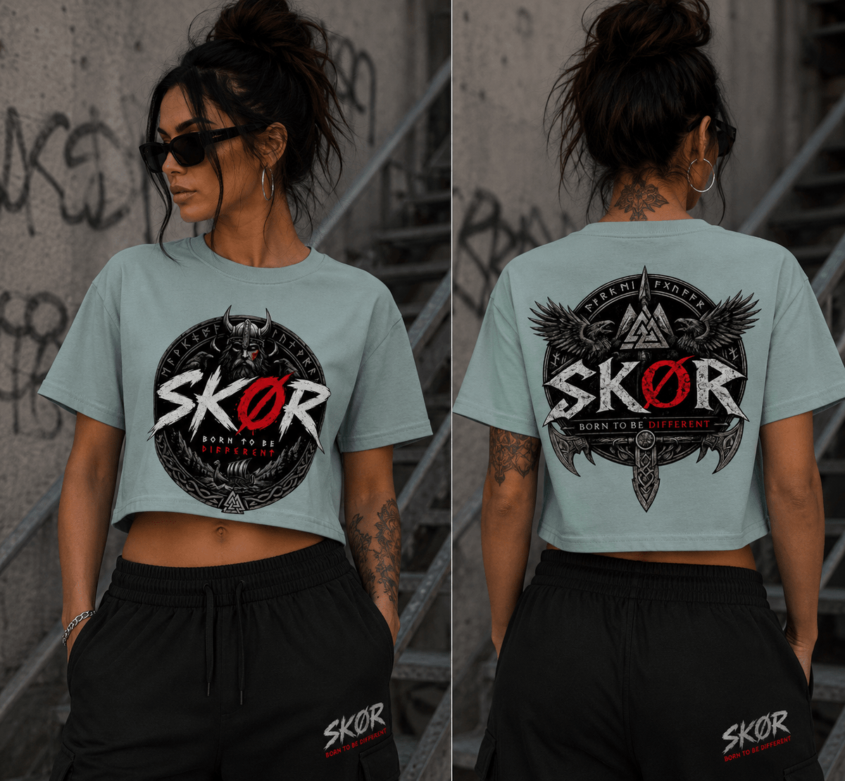 SKØR CROP TOP BORN TO BE DIFFERENT - skør.shop