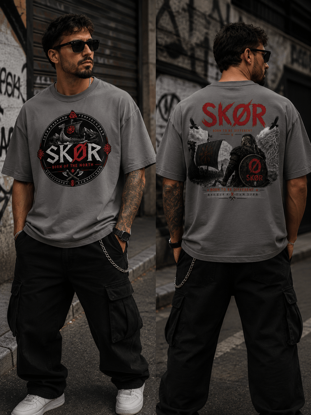 SKØR T-SHIRT UNISEXE BORN OF THE NORTH - skør.shop