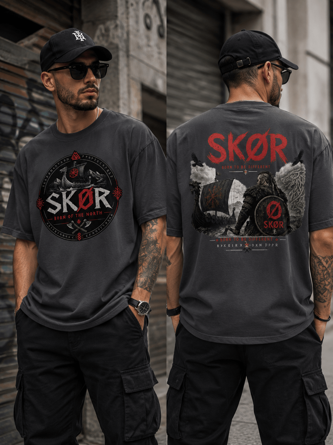 SKØR T-SHIRT UNISEXE BORN OF THE NORTH - skør.shop