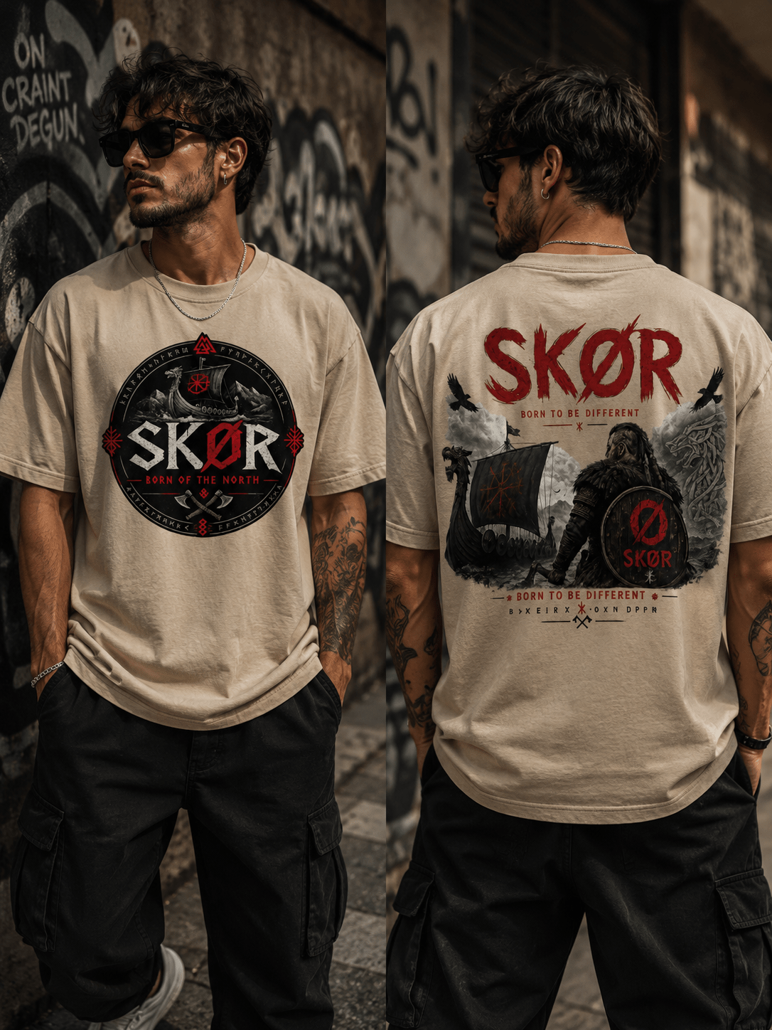 SKØR T-SHIRT UNISEXE BORN OF THE NORTH - skør.shop