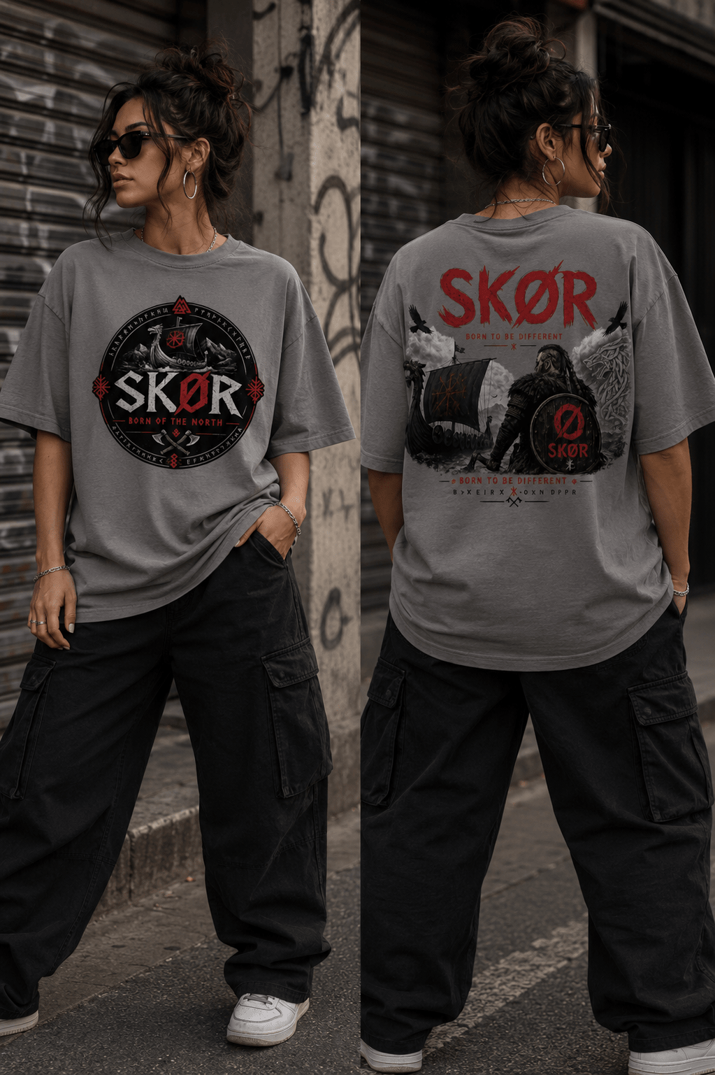 SKØR T-SHIRT UNISEXE BORN OF THE NORTH - skør.shop