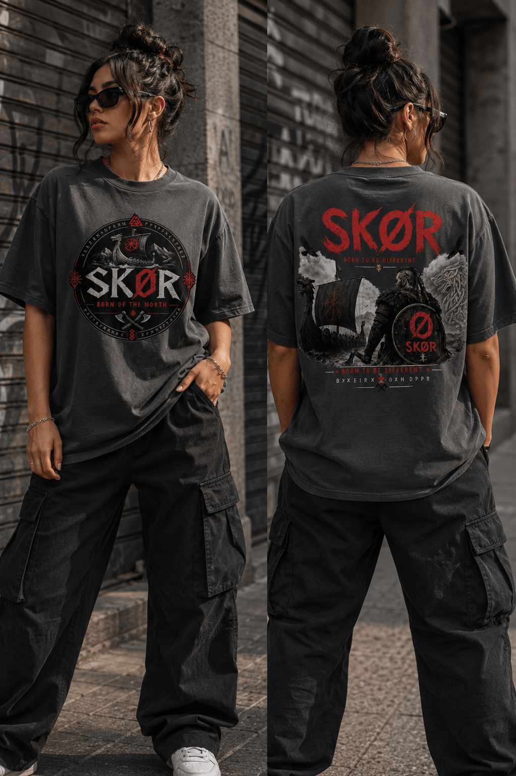 SKØR T-SHIRT UNISEXE BORN OF THE NORTH - skør.shop