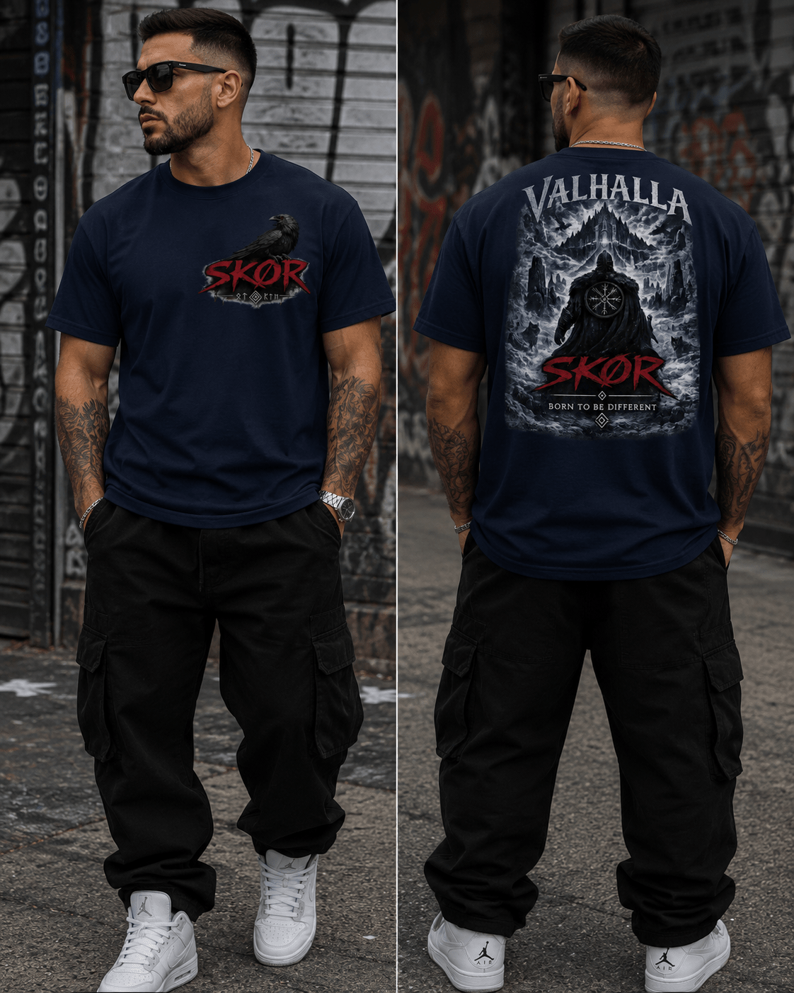 SKØR T-SHIRT UNISEXE VALHALLA - skør.shop
