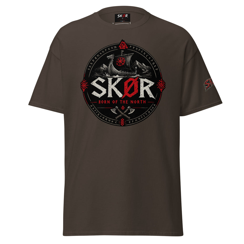 T-shirt Unisexe Norden SKØR - Chocolat, vue de face