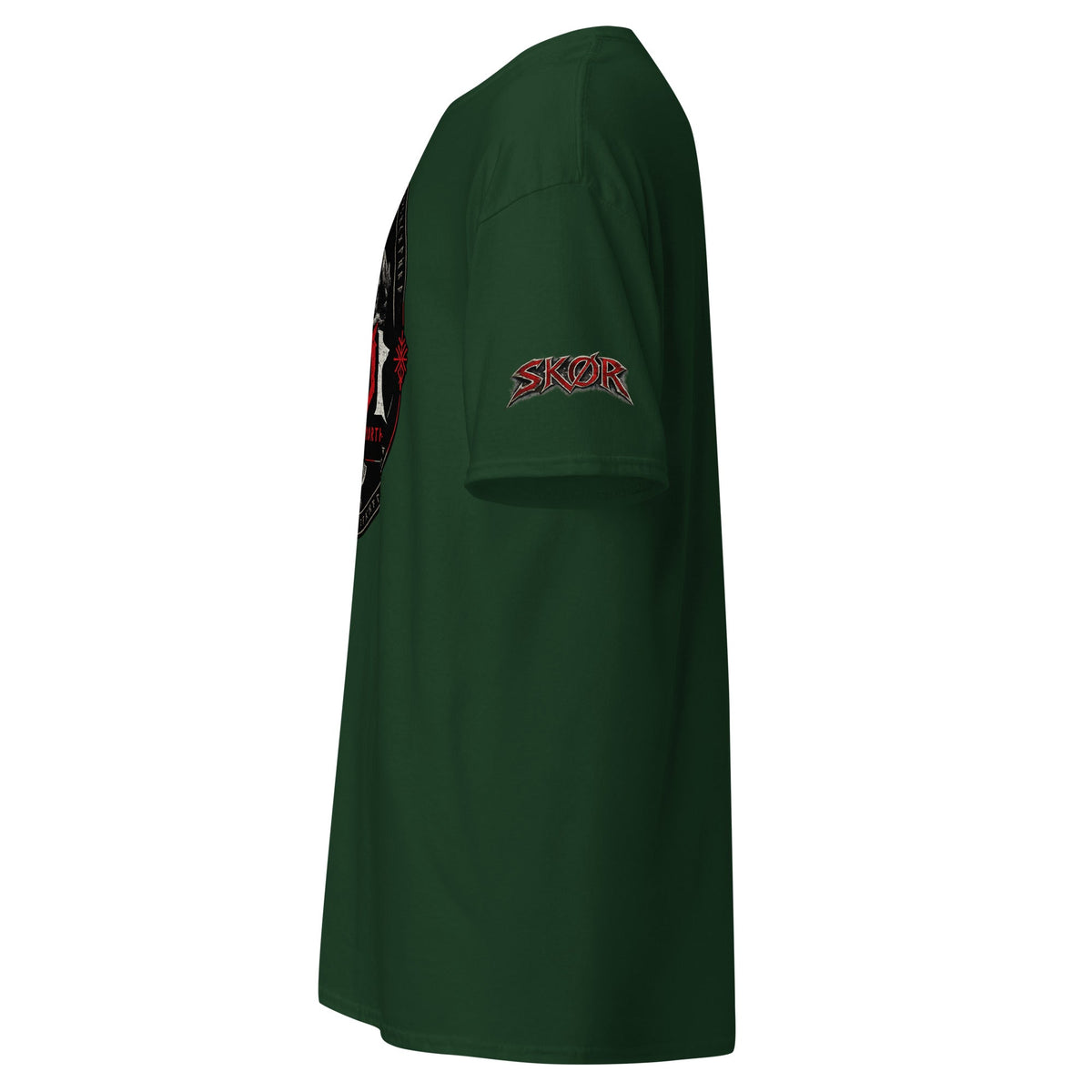 T-shirt Unisexe Norden SKØR - Vert Forêt, vue de profil