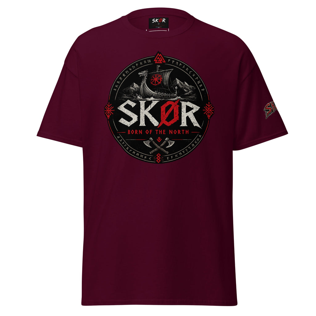 T-shirt Unisexe Norden SKØR - Bordeaux, vue de face