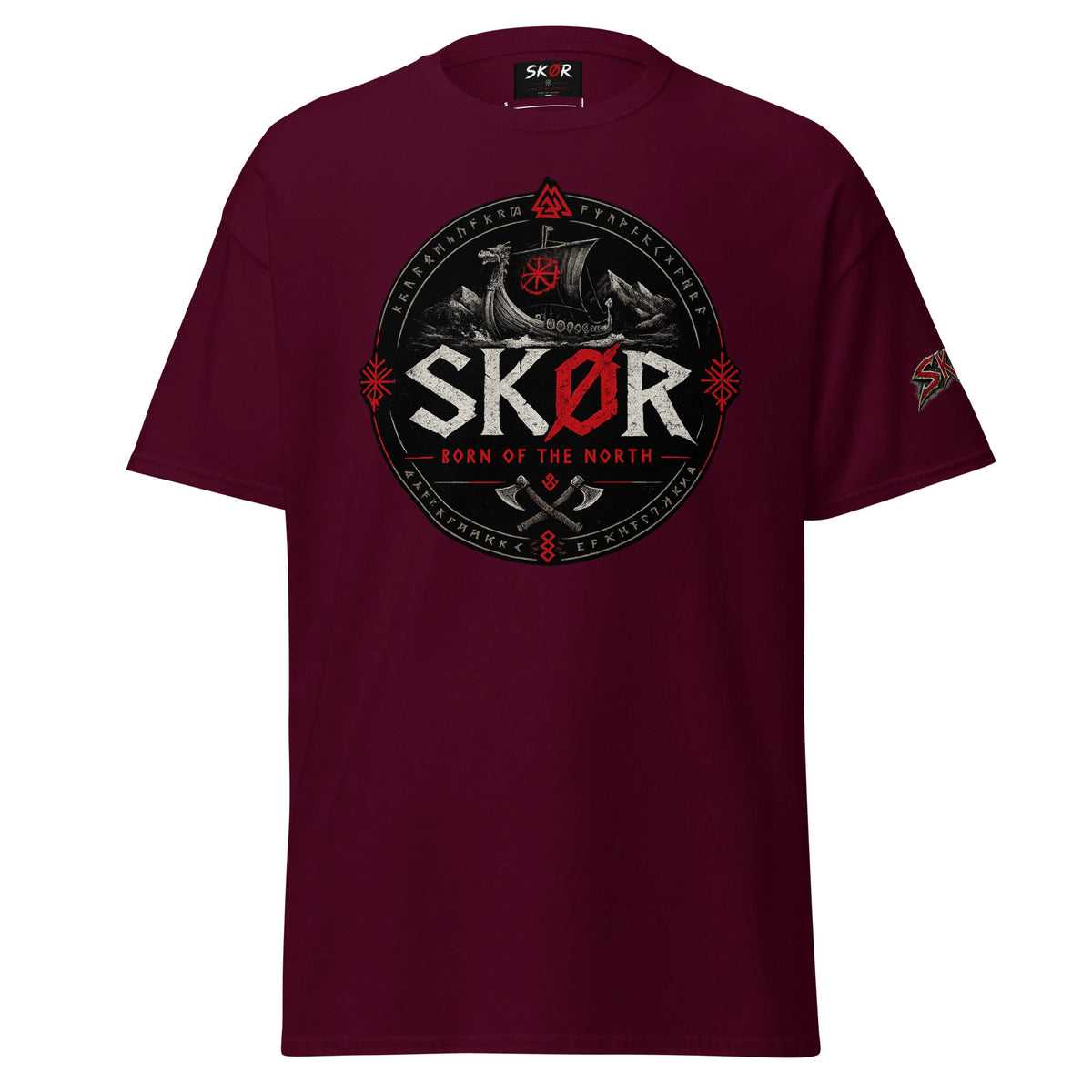 T-shirt Unisexe Norden SKØR - Bordeaux, vue de face